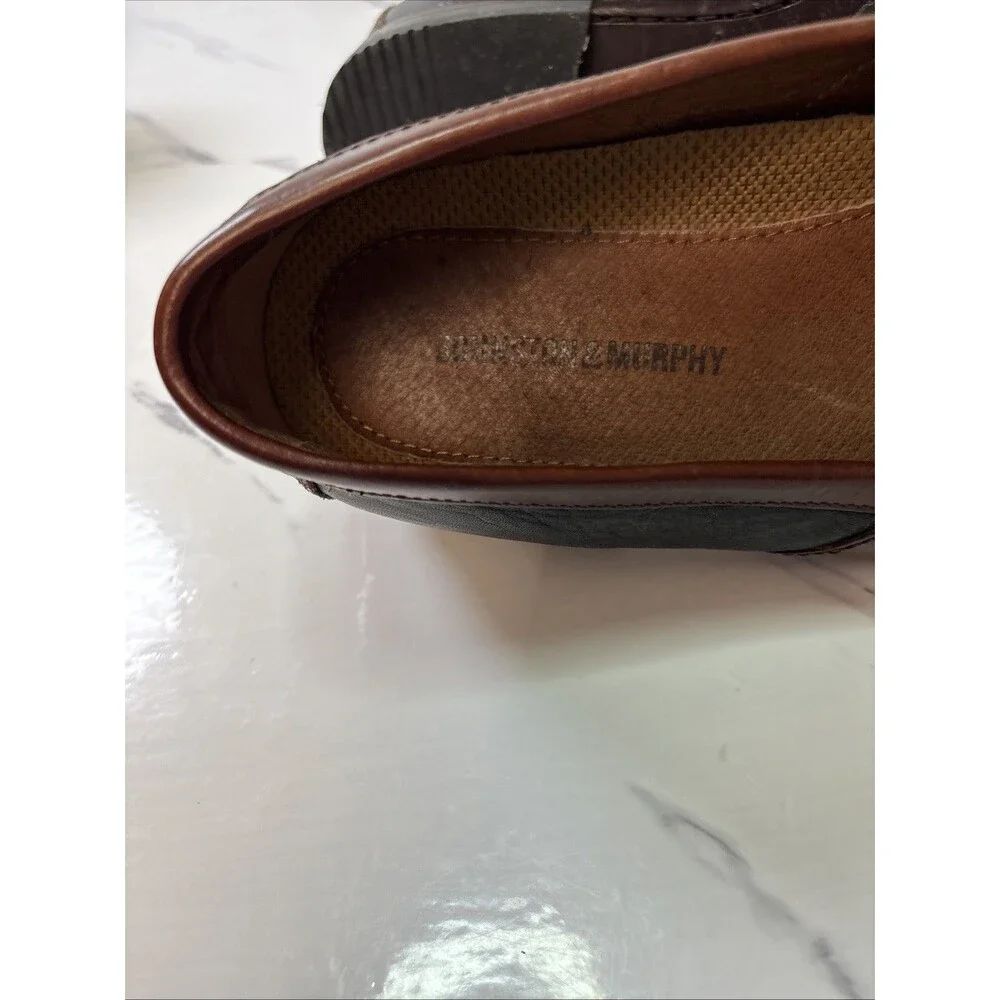 Johnston & Murphy Aragon Il Kiltie Tassel Loafer Men's 10M Brown Black Shoe